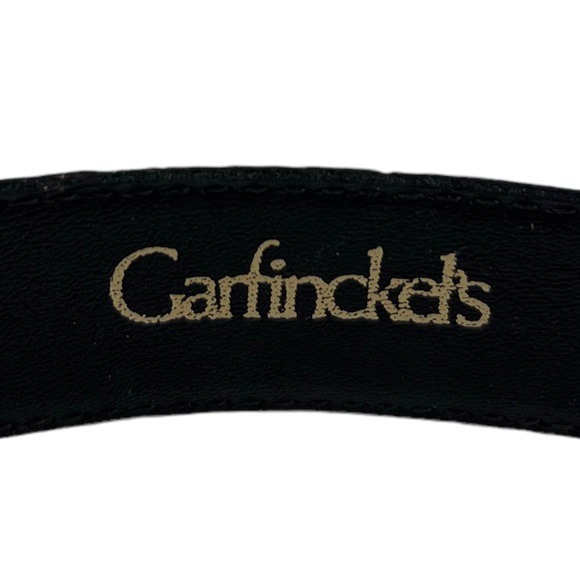 Garfinckel's Small Alligator Grain Steerhide Belt Made in USA Gold Tone Buckle - Picture 10 of 14